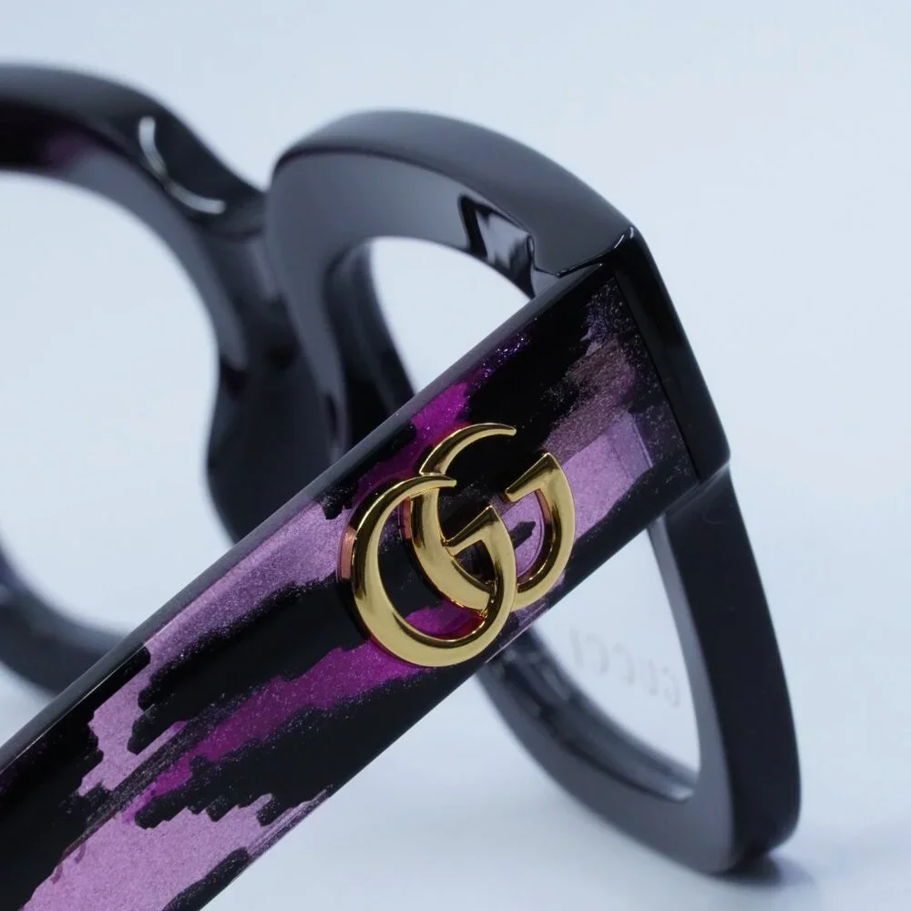 Gucci GG1549O 003 Eyeglasses Black 52mm Square Frame